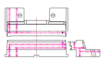 cooling line in sliders of plastic injection mold