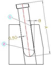 angle guide pin for sliders