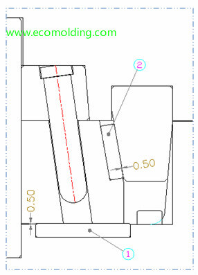 wear plates for slider in plastic injection mold