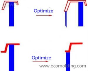 What causes ejector pin marks in injection molded parts?