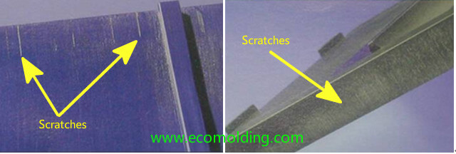 scratches scrape marks injection molding defects